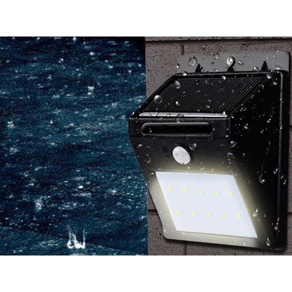 Strålkastare - 30 LED - med Rörelsedetektor - Solcellsdriven