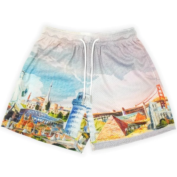 Nye sommarshorts for män fitness -polyester som casual M