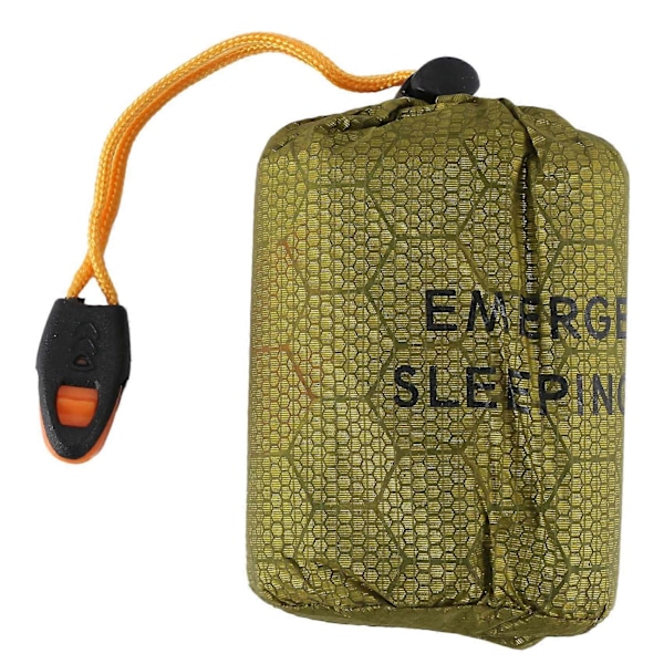 Nödsovsäck Bivy Sack med Visselpipa Utomhus Överlevnadssovsäck Termisk Filt för Cam.pa