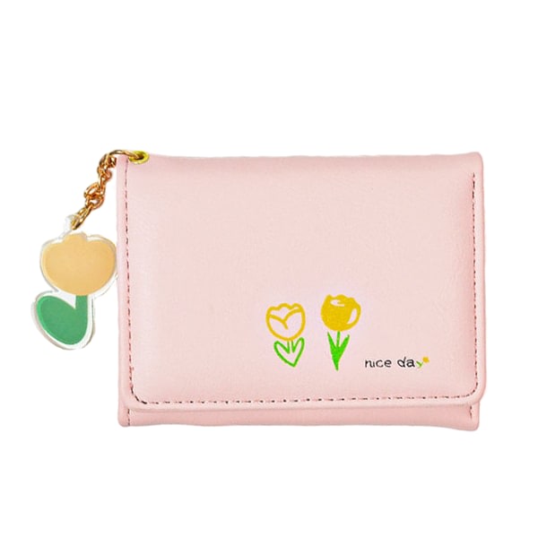 Plånbok för flickor Söt läder små kvinnor korthållare Kawaii