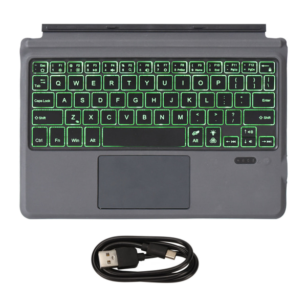 Trådlöst tangentbord Bluetooth 5.0 Ultra Slim 7 färger LED-bakgrundsbelysning Uppladdningsbart svart Bluetooth tangentbord för hemkontor