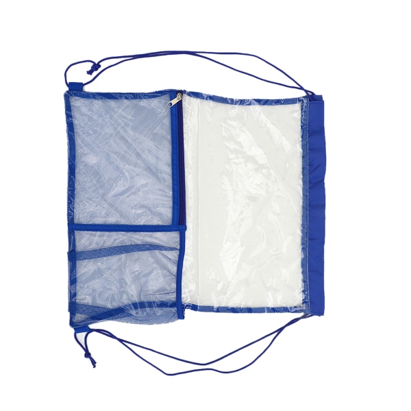 Kirkas reppu, kokoontaittuva, suurikapasiteettinen PVC läpinäkyvä läpinäkyvä laukku uimarannoille Sininen