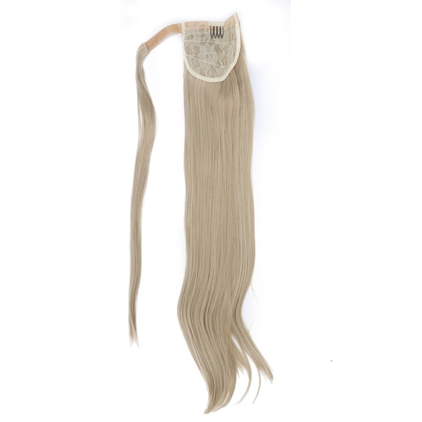 Naisten pitkät suorat hiukset pidennys poninhäntä peruukkikiinnike poninhännässä tekohiuskappaleen muotoilu 03#