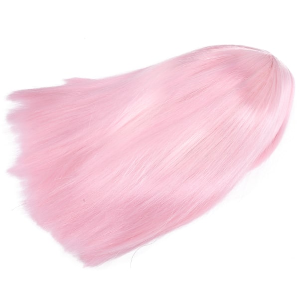 Lyhyet suorat hiukset peruukki hengittävä joustava hihna peruukki Party Cosplay Daily Life 35cm / 13.8in Pinkki