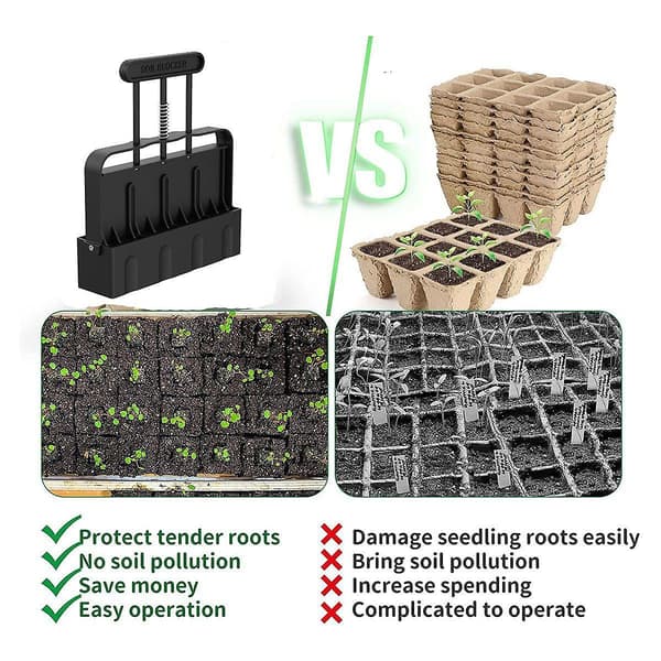 Soil Block Maker with Grip Handle Soil Blocking Tool for Plants Gardening Tool