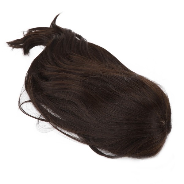Syntetisk parykk for kvinner Lang rett svart parykk Elastisk hårparykk for Cosplay Party Daglig slitasje