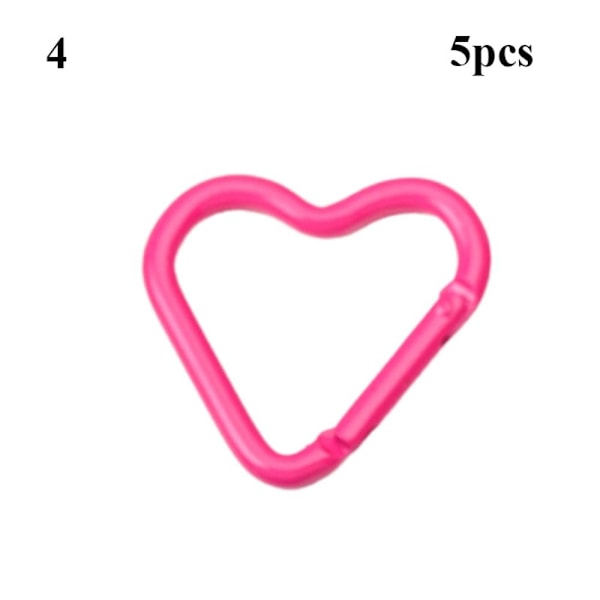 5 st Fjäder Hjärta-Ring Spännen Karbinhake 4 4