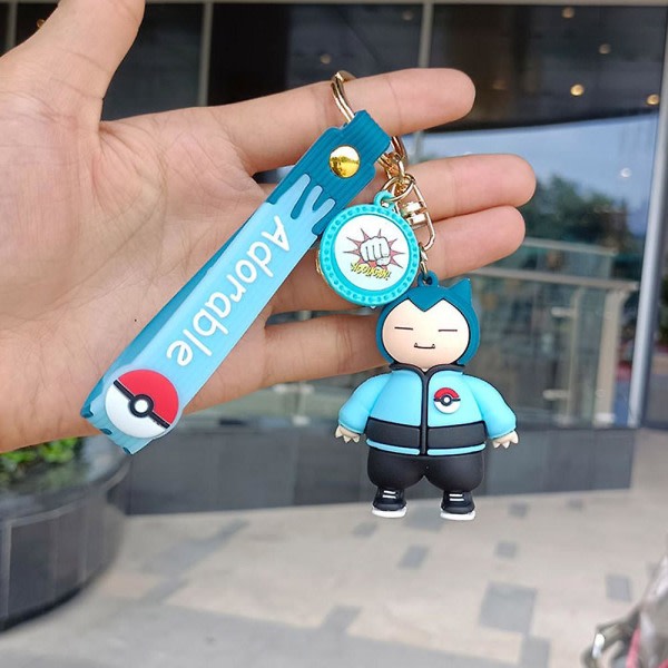 Mode tecknad nyckelring Anime figur hänge modell docka barn leksak gåvor Snorlax