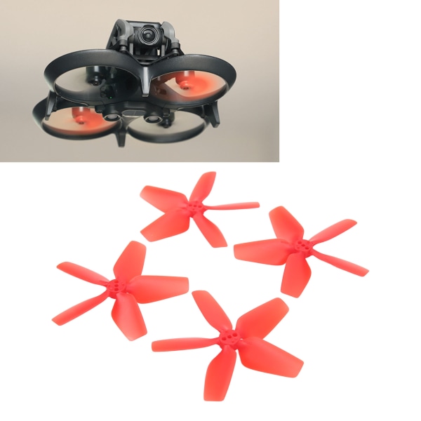 4st Drone Plast Lättvikt Hög stabilitet Ljus färg för Avata propellrar med skruvmejsel Röd