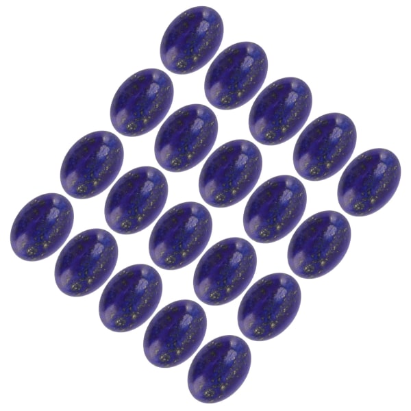 20st Oval Flatback Cabochon Lapis Lazuli Utsökt Ring Halsband DIY Stenpärla för smyckestillverkning