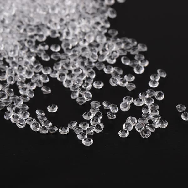 5000 stk 3 mm transparent bryllupskonfetti fest plast diamant glitrende edelstener dekor (hvit)