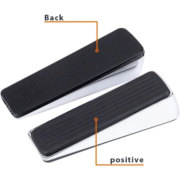 Dörrstopp med skimrande silverfinish, rostfritt stål för hållbarhet och stil (2-pack)