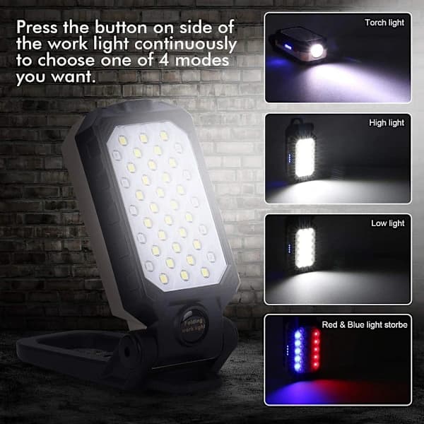 Arbeidslamper, bygningsbelysning, batterier, LED-verkstedlamper