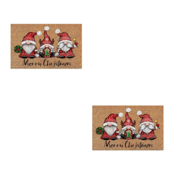 1/2 Pehmeä ja Mukava Merry Christmas Gnome Ovimatto Joulupukille Santa Claus 2Set