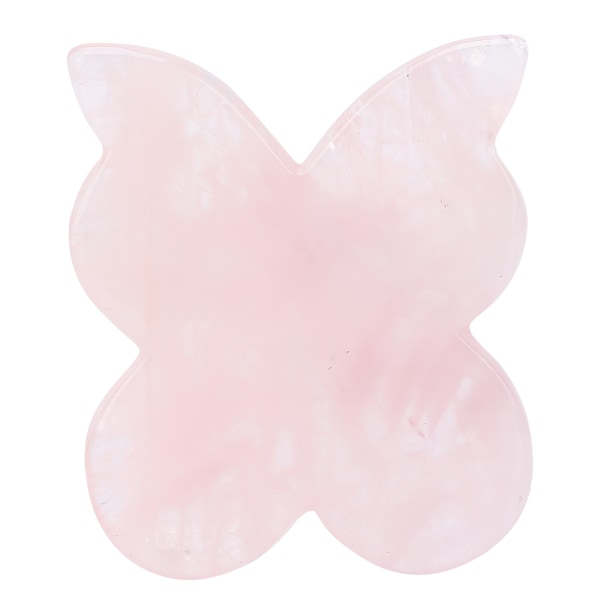 Portabel Rose Quartz Guasha Board Fjärilar Shaping Gua Sha Skrapande Massage Tool