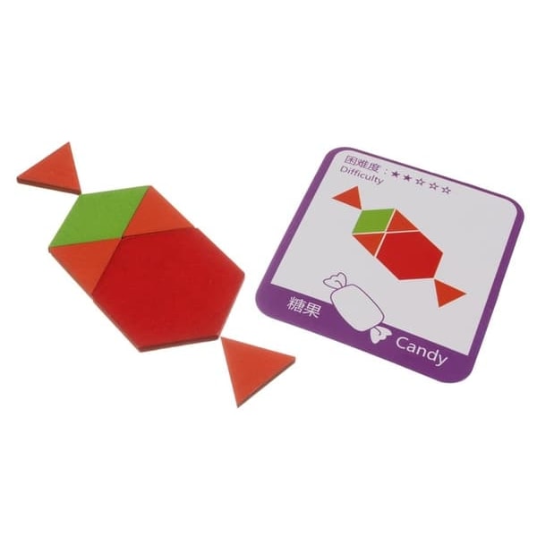 Tangram Pussel / Kognitiv Leksak för Barn - Pedagogisk—pa