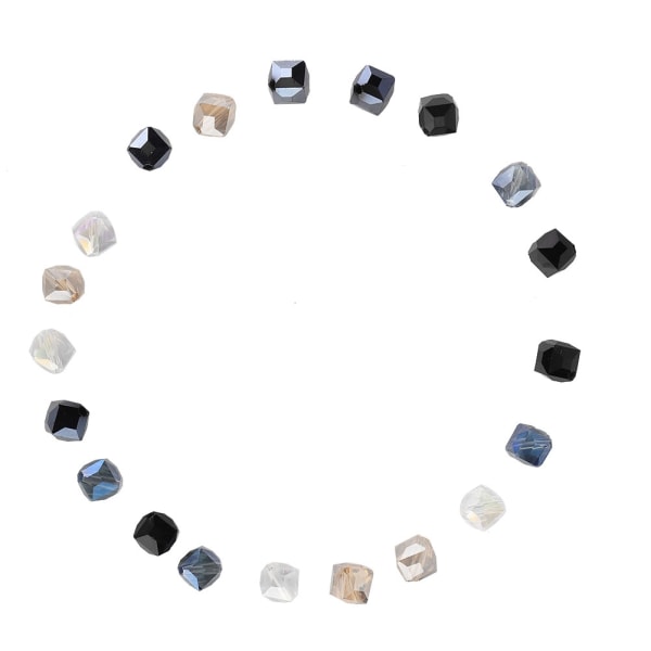 20 stk diagonalt hull kunstig krystall firkantede perler Smykkefunn DIY-tilbehør 8 mm
