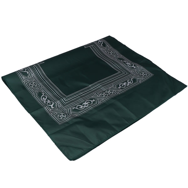 Muslimsk bönematta Bärbar flätad matta med kompass i påse Tr Mørk grønn