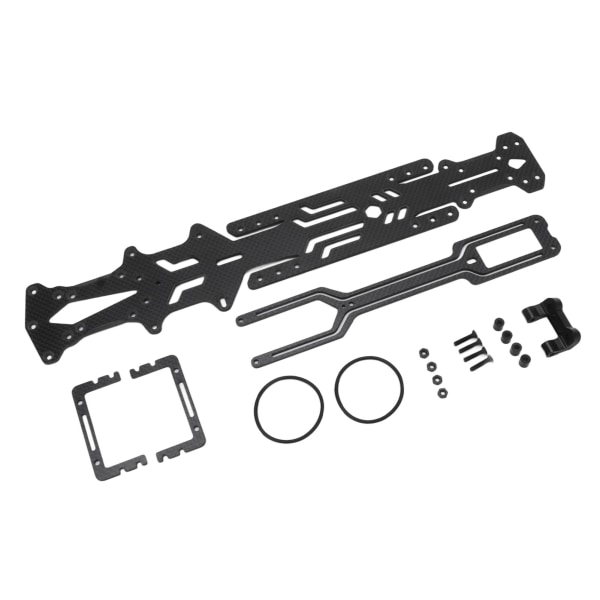 RC Car Chassis Professionelt letvægts højstyrke Carbon Fiber Chassis Kit til 1:10 RC Drift Car Black