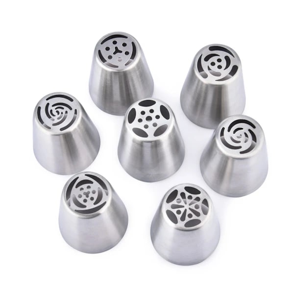 7 st metalltyllar, spritstyllar silver