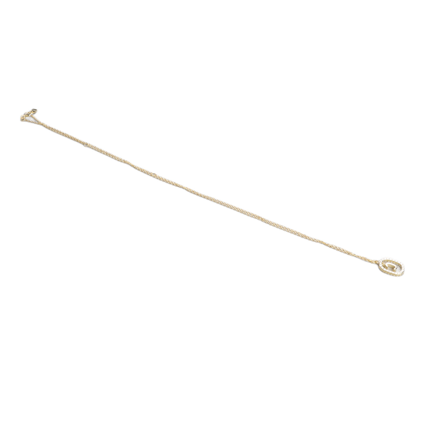 Bokstavshalsband Lätt oval form Väderbeständighet Snyggt mångsidigt halsband Smycken för vardagsfesten