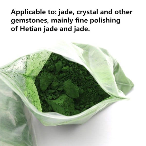 Jadepolerpulver 50 g Jade Smaragd Agat Bärnsten Polerpulver Glas Komposit Kromoxid Power 5000# Grit