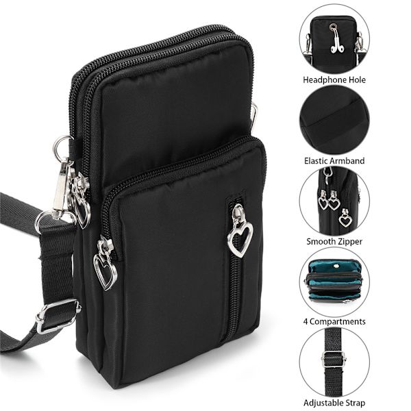 Crossbody-väska för kvinnor Axelväska RÖD