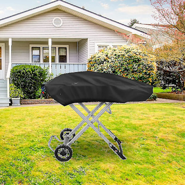 Nyt 100*47*25cm Grillovertræk Passer til Weber Traveler Bærbar Gasgrill, Udendørs Holdbart Vandtæt Oxfordstof (DPD)