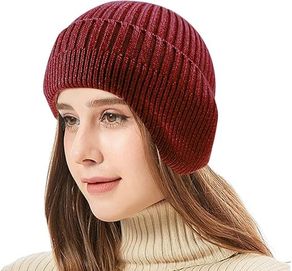 Vinterhue med øreklapper Uldhuer Hovedvarmer Beanies til mænd og damer udendørs