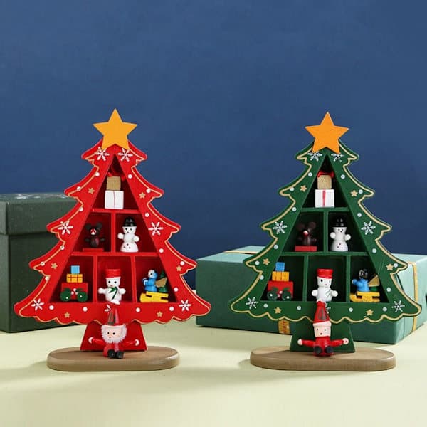 Træ juletræ Desktop Display Rekvisitter GRØN grøn