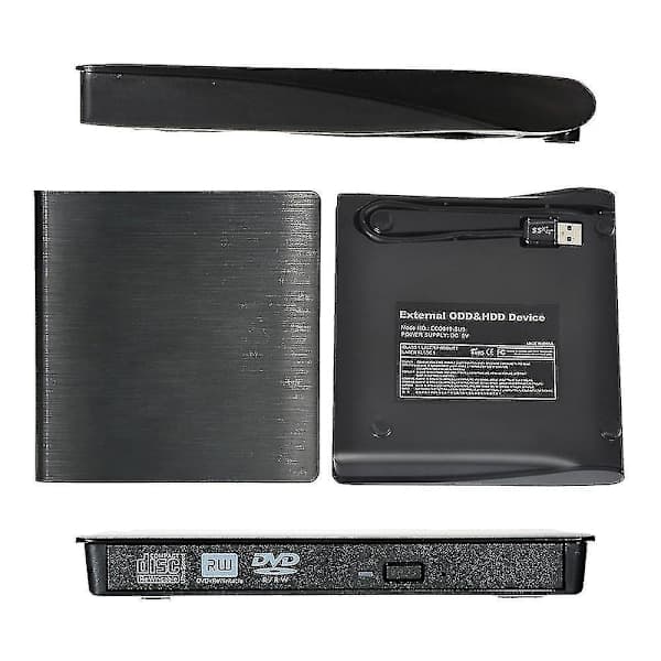Ekstern USB 3.0 Slim DVD RW CD-brænder, læser, afspiller til bærbar PC