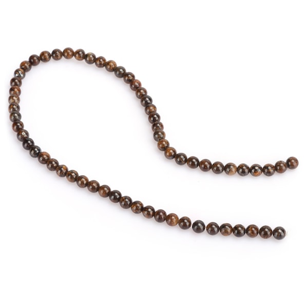 Naturlig bronssten runda pärlor DIY smycken Armbandstillbehör Tillbehör 6mm 62st pärlor