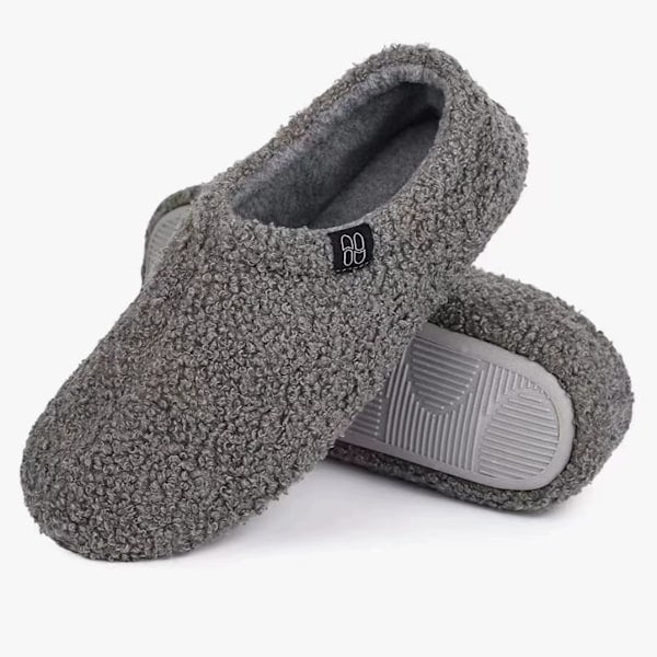 Paris - Tøfler i semsket skinn for dame og herre med memory foam og fleecefôr