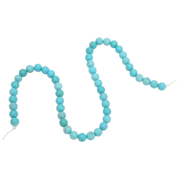 Turkise perler 8 mm blå skinnende natursteinperler runde turkise perler til DIY Armbånd Halskjeder Ørepynt