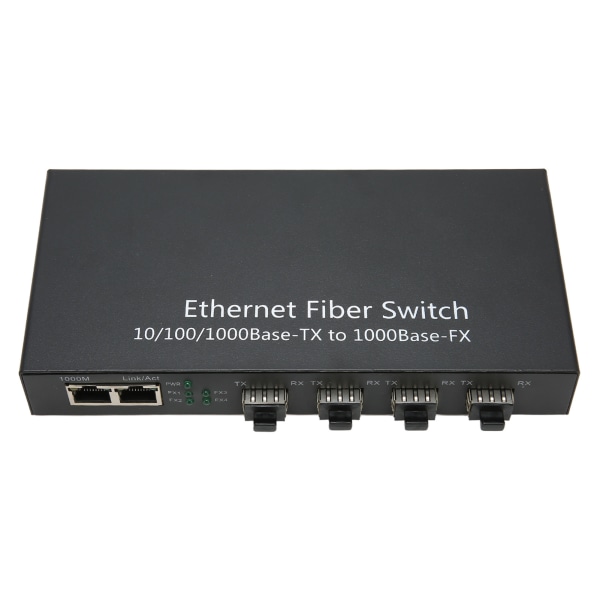 SFP Ethernet Fiber Switch Op til 120 km 4 Optisk Port 2 El Port 10 100 1000 M Ethernet Fiber Transceiver 100?240V EU-stik