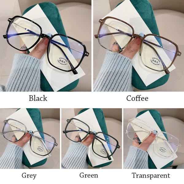 Anti-Blue Light Glasses Overdimensjonerte briller GRØNN Grønn Green