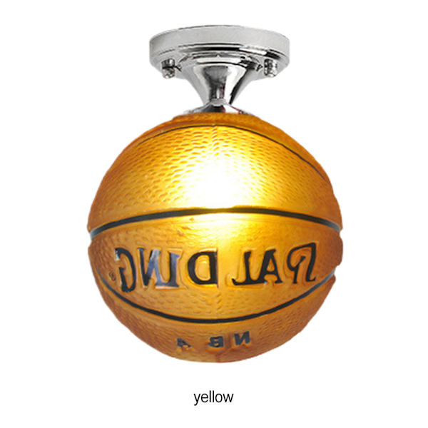 Fodbold LED-loftlampe Lysende Fodboldstang Med Yellow