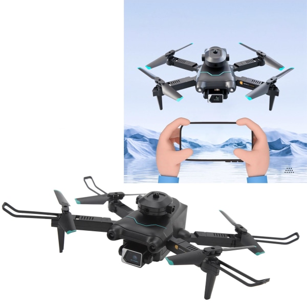 Mini hopfällbar drone med HD Dual Camera 4K Intelligent Hinder Undvikande Altitude Hold RC Quadcopter för Vuxna Barn Nybörjare