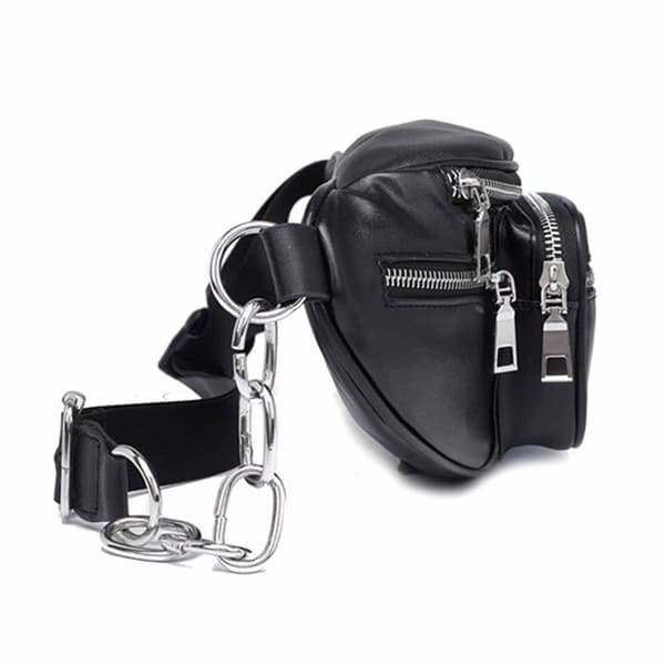 Musta Vyölaukku Laukku Bum Bag Cross Body Laukku Nahka—pa
