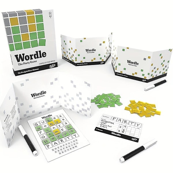 Wordle Partyspil for 2-4 spillere Wordle Brætspil Værktøj til aldre 14+ Ordspilkort