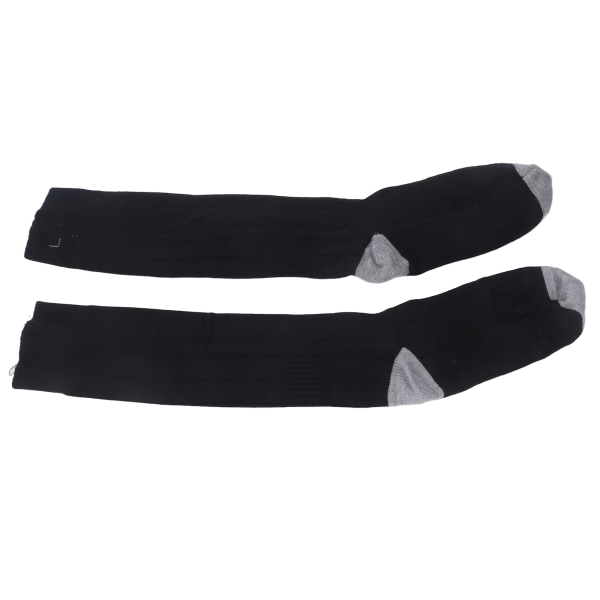 1 par opvarmede sokker 3 niveauer temperatur genopladelige behagelige sorte grå elektriske varmestrømper til vandreture på ski