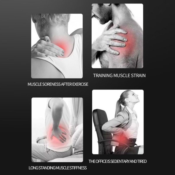 Deep Tissue Massager 8 Hoveder 32 Vibrationstilstande Lav støj Reducer smerte Højfrekvent muskelmassagemaskine Sølv