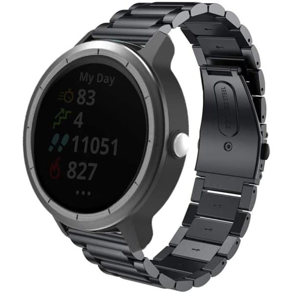 Garmin VivoActive 4 armbånd rustfrit stål Sort