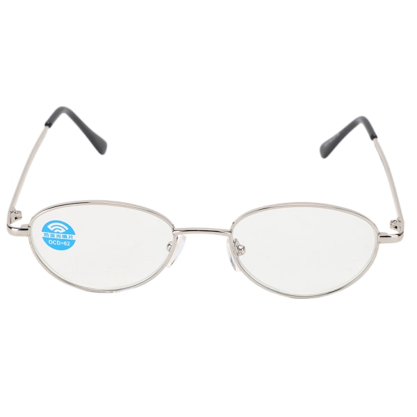 Lesebriller Visual Fatigue Relief High Definition presbyopiske briller med etui (+250 sølvramme)