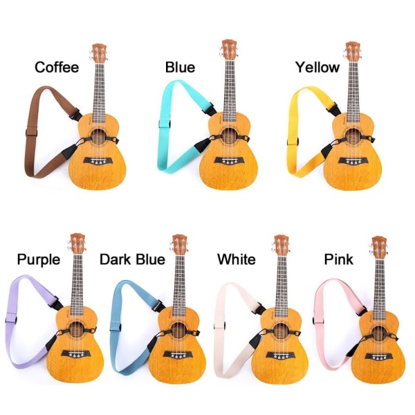 Ukulele Strap Guitar Accessories LILA Purple Purple