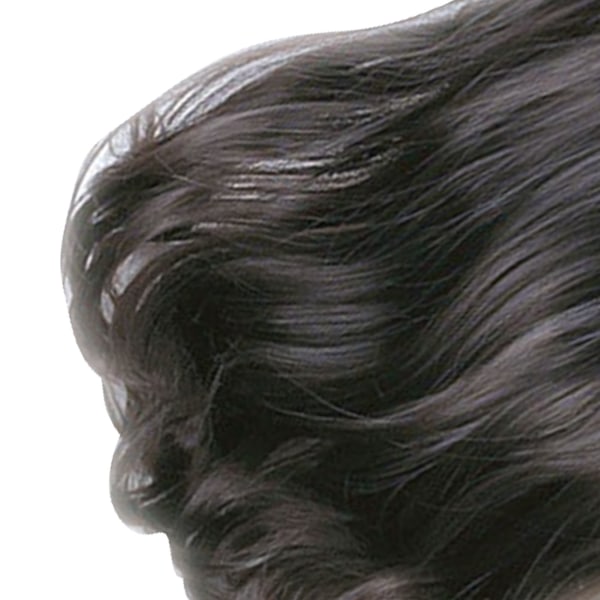 Hårforlengelser Langt bølget ett stykke pustende naturtro 4 klips hårstykker for kvinner Mørkebrun
