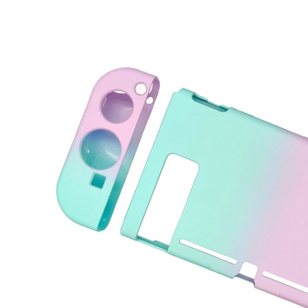 Färgglad hård mjuk case till Nintendo Switch Purple GreenGradient
