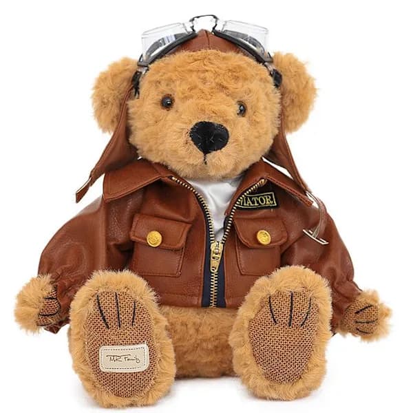 Pilotbjörn, Harley Biker -nalle pehmolelu 28cm