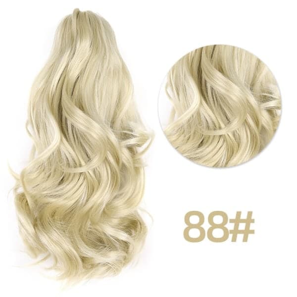 Golden Blonde Curly Ponytail