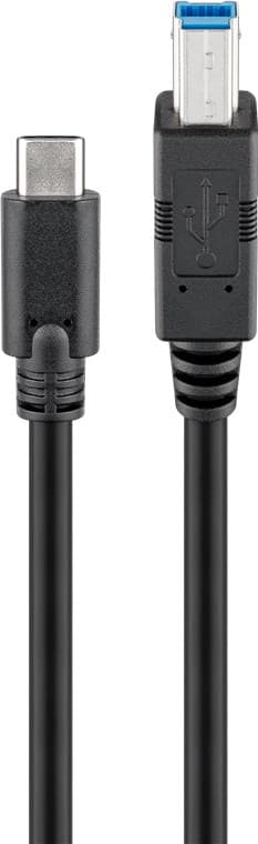 USB 3.0 -kaapeli USB-C™:stä B:hen, musta